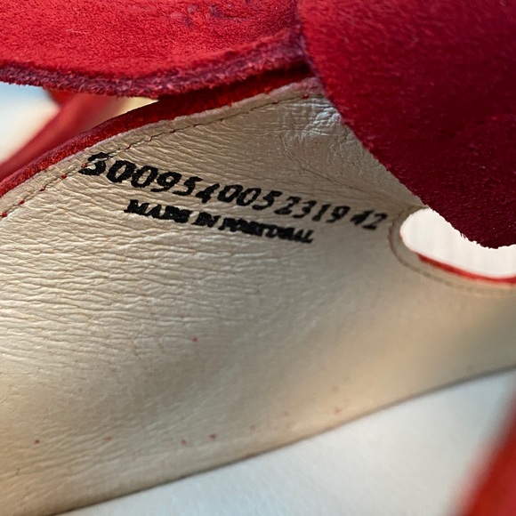 NWT FLY London Red Leather Sandals, Size 10.5/11 - Picture 16 of 17